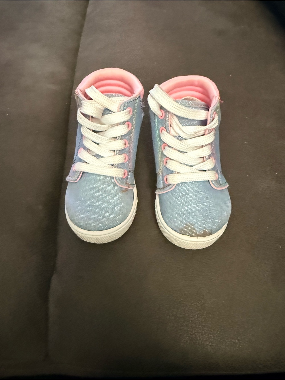 Carter's Light Blue and Pink Toddler High-Top Sneakers